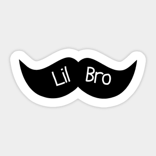 Lil Bro Mustache Sticker